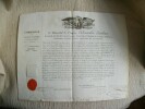 COMMISSION DE LIEUTENANT DE LOUVETERIE dans le département de l'Isère. DOCUMENT ORIGINAL (1805). BERTHIER Alexandre Maréchal