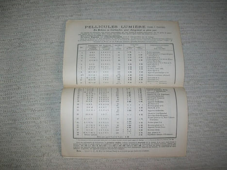 SOCIETE LUMIERE LYON. Plaques, papiers, pellicules (procédé Planchon), produits photographiques. Prix courant uniquement pour la France. . undefined