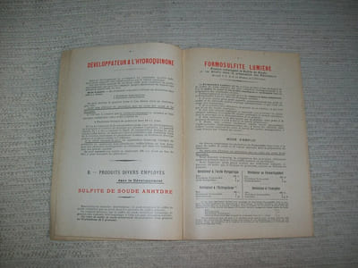 CATALOGUE DES PHOTODOSES LUMIERE. Société Anonyme des plaques et papiers photographiques A Lumière et ses Fils.