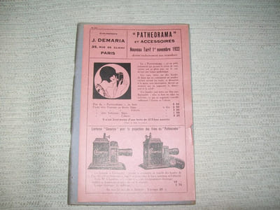 PHOTOGRAPHIE. Etablissements Demaria 35 Rue de Clichy. Catalogue 1922 2e édition.
