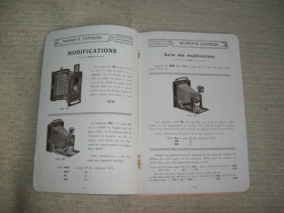 MURER'S EXPRESS Appareils de photographie 1915. Supplément au catalogue de 1914.