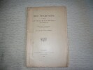 NOS TRADITIONS. A propos de "La Provence du 1er au XIIe si&egrave;cle" de M Manteyer. Avec une lettre de Fr&eacute;d&eacute;ric Mistral.. CORTEZ Fernand