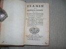 EXAMEN DE QUELQUES PASSAGES de la Traduction Fran&ccedil;oise du NOUVEAU TESTAMENT imprim&eacute;e &agrave; Mons. Divis&eacute; en plusieurs recueils selon la diversit&eacute; des ...