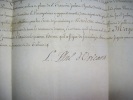 BREVET DU TITRE DE PREMIER APOTHICAIRE document manuscrit original sign&eacute;, dat&eacute; de 1762.. ORLEANS Louis-Philippe d'