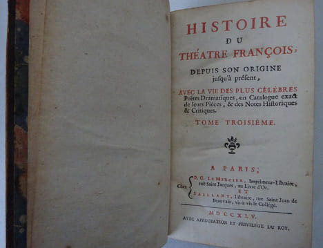 [PARFAICT (Claude et François)]. Histoire du théâtre françois 1745-49. PARFAICT (Claude et François)