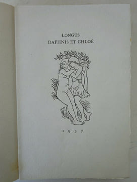 Les Pastorales de Longus ou Daphnis & Chloé. Bois d'Aristide Maillol. Gonin 1937. Longus