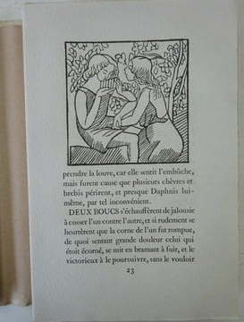 Les Pastorales de Longus ou Daphnis & Chloé. Bois d'Aristide Maillol. Gonin 1937. Longus