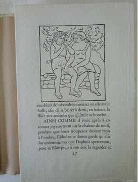 Les Pastorales de Longus ou Daphnis & Chloé. Bois d'Aristide Maillol. Gonin 1937. Longus