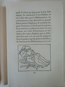 Les Pastorales de Longus ou Daphnis & Chloé. Bois d'Aristide Maillol. Gonin 1937. Longus