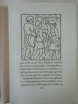 Les Pastorales de Longus ou Daphnis & Chloé. Bois d'Aristide Maillol. Gonin 1937. Longus