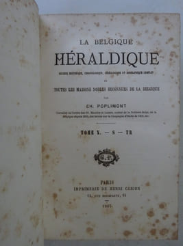 POPLIMONT, Charles. La Belgique Héraldique. Recueil historique... 1863. POPLIMONT, Charles