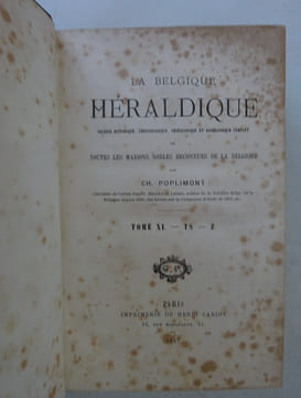 POPLIMONT, Charles. La Belgique Héraldique. Recueil historique... 1863. POPLIMONT, Charles