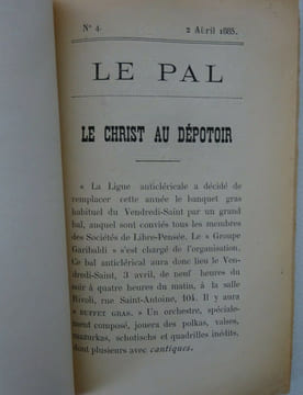 BLOY (Léon). Le Pal. Hebdomadaire. Paris: Pénin et Soirat (1885). E.O.. BLOY (Léon)