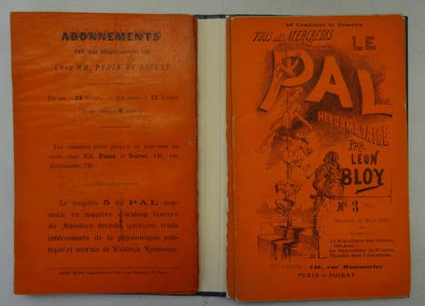 BLOY (Léon). Le Pal. Hebdomadaire. Paris: Pénin et Soirat (1885). E.O.. BLOY (Léon)