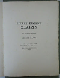 CAMUS (Albert). Pierre Eugène Clairin. Dix estampes originales. Tirage: 100
