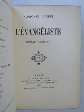 DAUDET. L'évangéliste. 1883. E.O. Hollande + billet signé Reliure BLANCHETIERE. DAUDET (Alphonse)