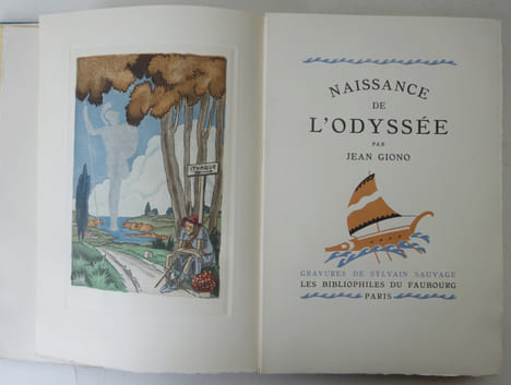 GIONO (Jean). Naissance de l'Odyssée. Gravures de Sylvain Sauvage. 1935. GIONO (Jean)