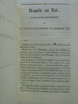 DELMAS De la révision du procès du Maréchal Ney Consultation pour la veuve 1832. DELMAS