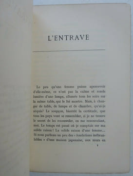 WILLY (Colette). L'Entrave. 1913 E.O. sur Hollande. E.A.S.. WILLY (Colette)