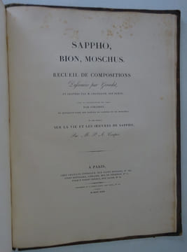 GIRODET (Anne-Louis). Anacréon 1825 + Sappho, Bion, Moschus 1829. GIRODET (Anne-Louis)