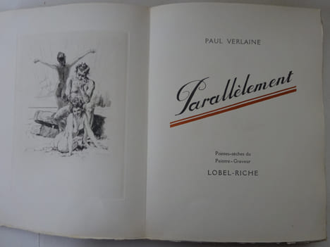 VERLAINE (Paul). Parallèlement. Pointes-sèches de Lobel-Riche. . VERLAINE (Paul)