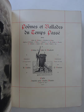Poëmes et ballades du temps passé. Eaux-fortes par Robida. Meunier 1902. Robida