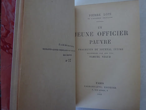 LOTI (Pierre). Un Jeune officier pauvre. 1923 E.O. 1/75 sur Japon. LOTI (Pierre)