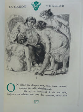 MAUPASSANT-La maison Tellier. Illustrée par Lobel-Riche. 1926-Reliure TRINCKVEL. MAUPASSANT