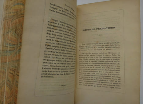HOFFMANN. Contes fantastiques. Traduction par Henry Egmont. 1836. HOFFMANN