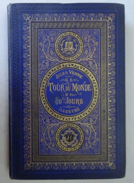 VERNE, Jules. Le Tour du monde en 80 jours. 1875 Hetzel "aux initiales". VERNE