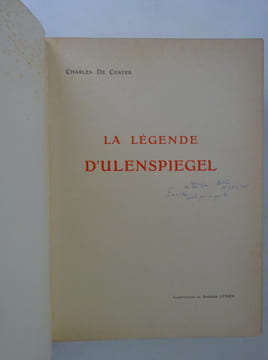 COSTER (Charles de) La légende d'Ulenspiegel. Illustrations d'Amédée Lynen. 1914. COSTER (Charles de)