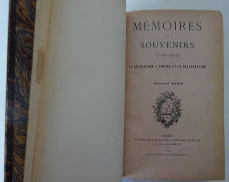 BIRE (Edmond). Mémoires et souvenirs (1789-1830). La Révolution, l'Empire 1895. BIRE (Edmond)