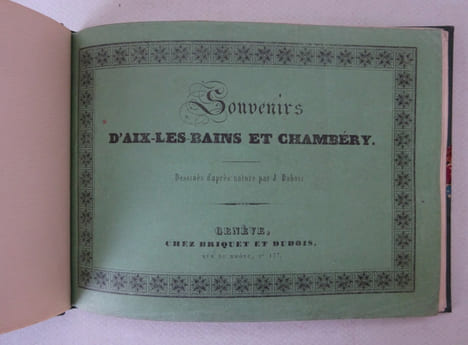[DUBOIS Jean]. Souvenirs d'Aix-les-Bains et Chambéry. Reliure STROOBANTS. DUBOIS Jean