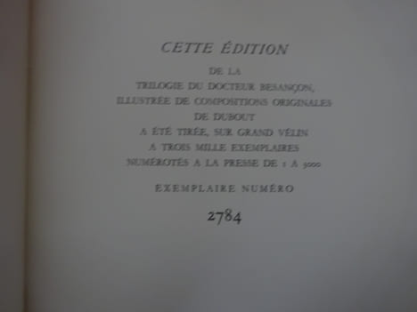 BESANÇON (Dr Julien)., DUBOUT Les Jours de l'homme - Le Visage de la Femme - .... BESANÇON (Dr Julien)