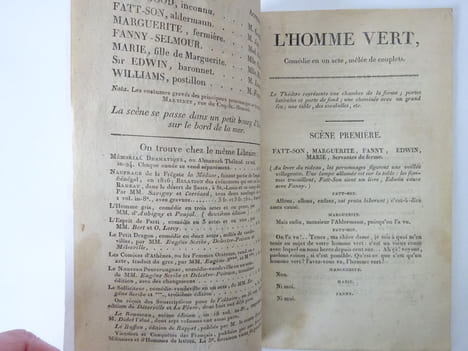 DELESTRE-POIRSON & MELESVILLE. L'Homme vert. Comédie. 1818. DELESTRE-POIRSON & MELESVILLE