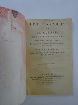 SEGUIER, Maurice. Les Hasards de la guerre. Comédie 1802 E.O.. SEGUIER, Maurice