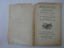 [LA HARPE, Jean-Fran&ccedil;ois de]. M&eacute;lanie. Drame 1770 E.O.. LA HARPE, Jean-Fran&ccedil;ois de