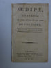 VOLTAIRE, Fran&ccedil;ois-Marie Arouet. Œdipe. Trag&eacute;die. 1801. OLTAIRE, Fran&ccedil;ois-Marie Arouet