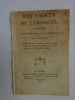 GERSIN, Nicolas. Les Valets de campagne. Com&eacute;die. 1806. GERSIN, Nicolas