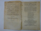 GERSIN, Nicolas. Les Valets de campagne. Com&eacute;die. 1806. GERSIN, Nicolas