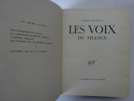 MALRAUX, André. Les Voix du silence. N.R.F. Maquette Paul Bonet. 1951. MALRAUX, André