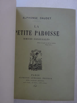 DAUDET (Alphonse) La Petite paroisse. Mœurs conjugales. 1895 E.O. 1/10 sur Japon. DAUDET (Alphonse)