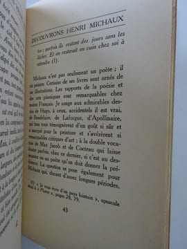GIDE (André). Découvrons Henri Michaux. 1941 E.O. Reliure DEVAUCHELLE. GIDE (André)