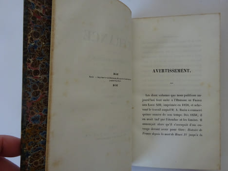 BAZIN, Anaïs de. Histoire de France sous le ministère du cardinal Mazarin. 1842. BAZIN, Anaïs de
