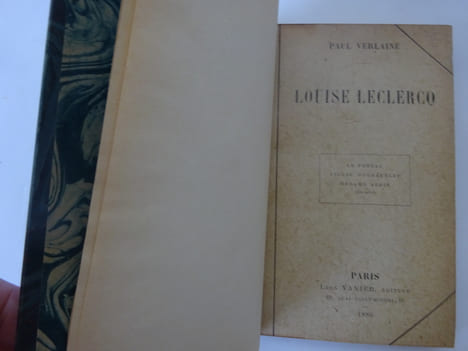 VERLAINE, Paul. Louise Leclercq. Paris, Léon Vanier (1886) E.O.. VERLAINE, Paul