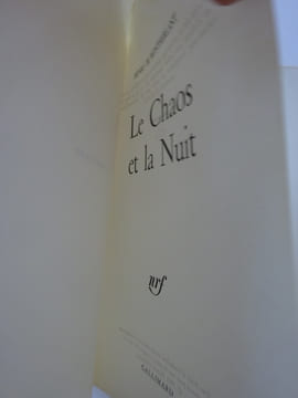 MONTHERLANT, Henry de. Le Chaos et la nuit. 1963 E.O. 1/235 sur pur fil. MONTHERLANT, Henry de
