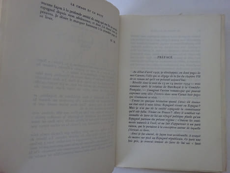 MONTHERLANT, Henry de. Le Chaos et la nuit. 1963 E.O. 1/235 sur pur fil. MONTHERLANT, Henry de