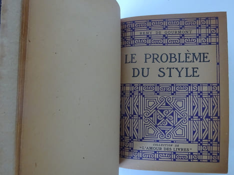 GOURMONT (Rémy de). Le Problème du style. Décoration de Pinta. Kieffer 1925 1942. GOURMONT (Rémy de)