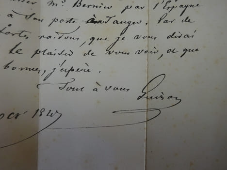 GUIZOT (François). Billet autographe signé. Dimanche 24 octobre 1847.. GUIZOT (François)