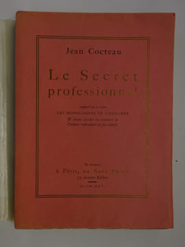 COCTEAU (Jean). Le Secret professionnel. 1925 E.O.. COCTEAU (Jean)